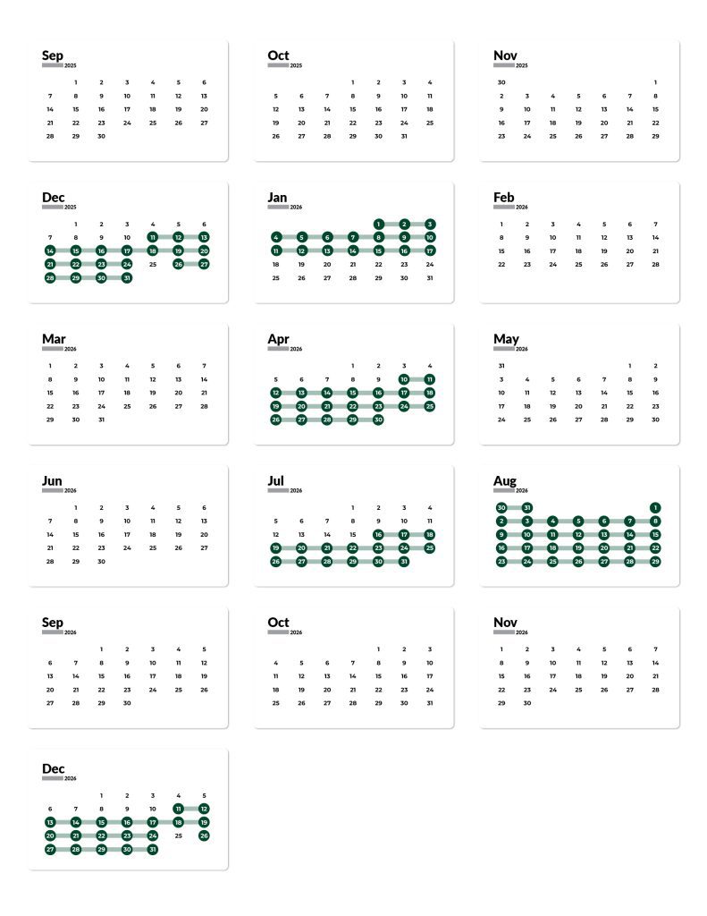 Casela Calendar Peak